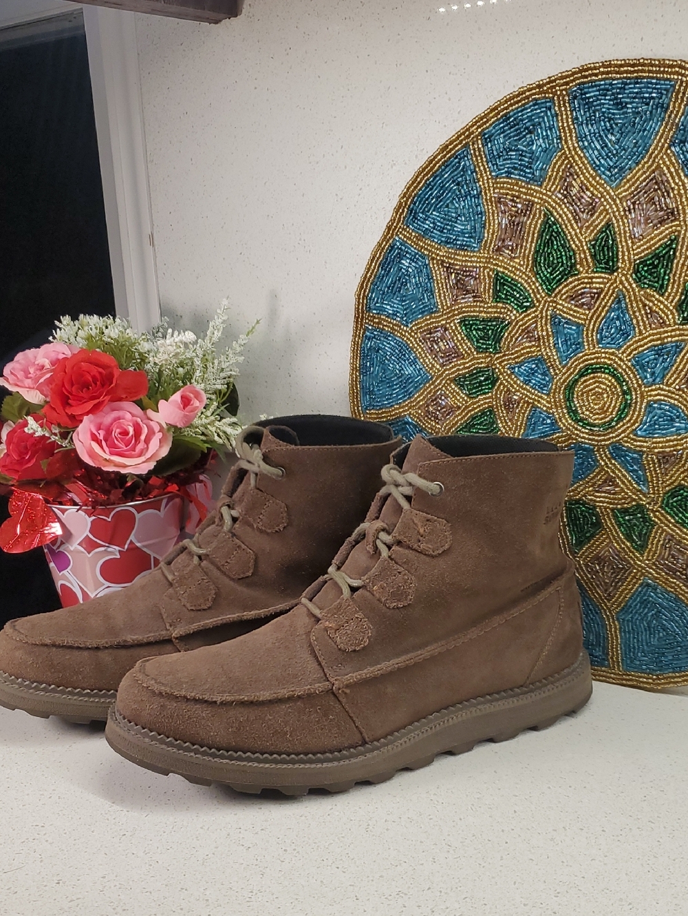 Mens SOREL Brown Suede Ankle Boots (sz 10)